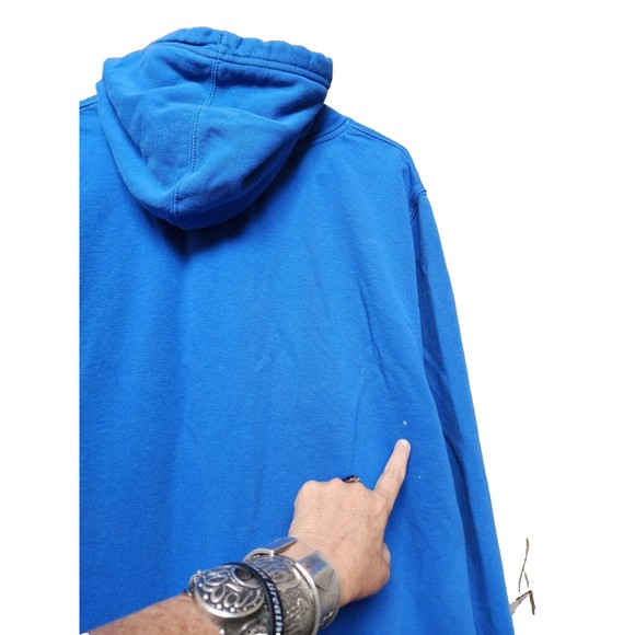 The North Face Blue Hoodie Size 2X Men's Pullover - Picture 6 of 9